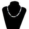 IngeSight.Z Bohemian Blue White Soft Polymer Clay Choker Necklace for Women Men Tribal Jewelry African Necklace Collar 2022