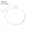 IngeSight.Z Bohemian Colorful Beads Flower Choker Necklace for Women 2022 Summer Statement Short Collar Clavicle Chain Jewelry
