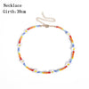 IngeSight.Z Bohemian Colorful Beads Flower Choker Necklace for Women 2022 Summer Statement Short Collar Clavicle Chain Jewelry