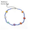 IngeSight.Z Bohemian Colorful Beads Flower Choker Necklace for Women 2022 Summer Statement Short Collar Clavicle Chain Jewelry