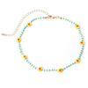 IngeSight.Z Bohemian Colorful Beads Flower Choker Necklace for Women 2022 Summer Statement Short Collar Clavicle Chain Jewelry