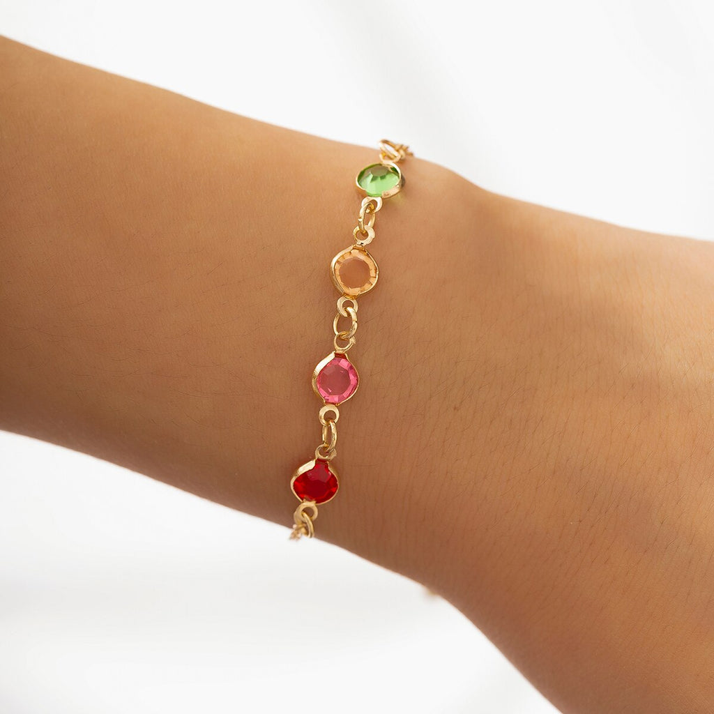 IngeSight.Z Bohemian Colorful Crystal Flower Beaded Bracelet for Women  Imitation Pearls Sweet Acrylic Y2k Bracelet 2022