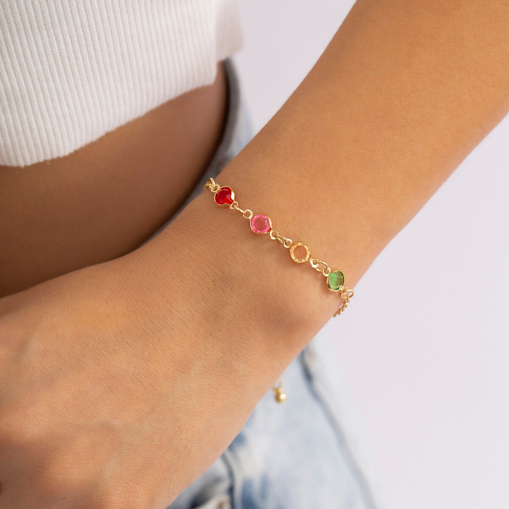 IngeSight.Z Bohemian Colorful Crystal Flower Beaded Bracelet for Women  Imitation Pearls Sweet Acrylic Y2k Bracelet 2022