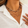 IngeSight.Z Bohemian Colorful Rainbow Crystal Beads Tassel Pendant Necklaces for Women Sequins Toggle Choker Necklaces Jewelry