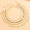 IngeSight.Z Bohemian Colorful Rainbow Crystal Beads Tassel Pendant Necklaces for Women Sequins Toggle Choker Necklaces Jewelry