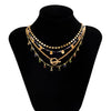 IngeSight.Z Bohemian Colorful Rainbow Crystal Beads Tassel Pendant Necklaces for Women Sequins Toggle Choker Necklaces Jewelry