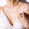 IngeSight.Z Bohemian Imitation Pearl Choker Necklace Collar for Women Statement Colorful Bead Clavicle Chain Necklace Jewelry