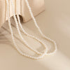 IngeSight.Z Bohemian Imitation Pearls Leg Thigh Chain for Women Simple Multi-layer Pearls Beaded Harness Beach Body Jewelry