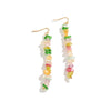 IngeSight.Z Bohemian Irregular transparent Colorful Stone Drop Earrings For Women Pretty Natural Stone Dangle Earrings Jewelry