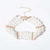 IngeSight.Z Bohemian Multi Layered Simulated Pearl Choker Necklace Collar Statement Boho Clavicle Chain Necklace Women Jewelry