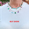 IngeSight.Z Bohemian Natural Irregular Stone Beads Pendant Necklace For Women Colorful Crystal Stone Small Disc Choker Necklaces
