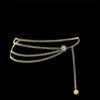 IngeSight.Z Bohemian Retro Style Multilayer Alloy Waist Chain Body Chain for Women Round Pendant Belly Chain Waist Chain Jewelry