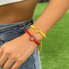 IngeSight.Z Boho Colorful Heart Braid Bracelet for Women DIY Handmade Adjustable Friendship Bracelets 2022 Summer Jewelry