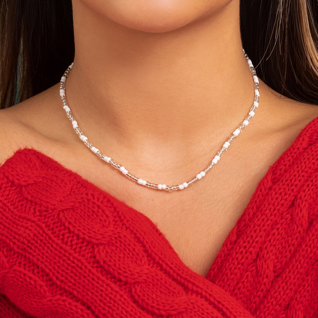 IngeSight.Z Boho Colorful Seed Beads Choker Necklace for Women Korean Sweet Handmade Collar Clavicle Chain Christmas Jewelry