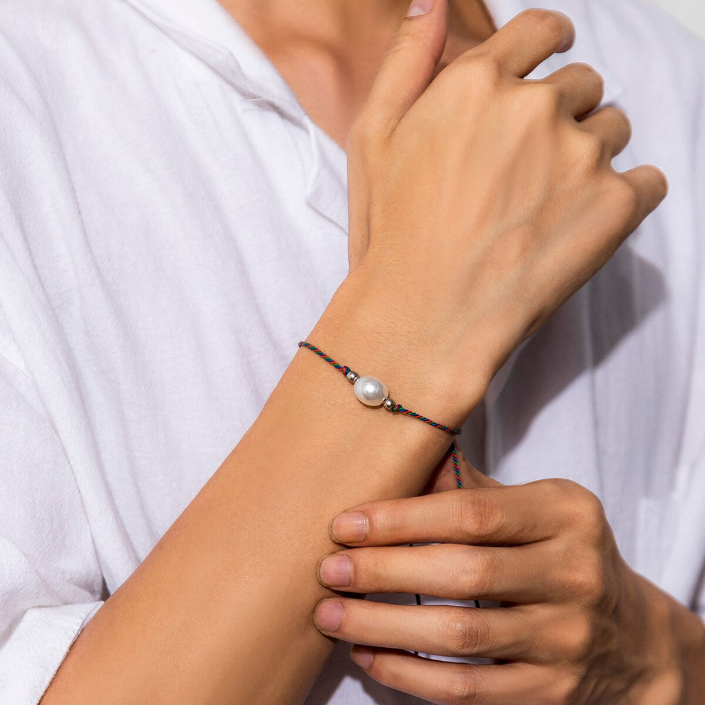 IngeSight.Z Boho Colorful Thread Braided Bracelets For Women Men Punk Peal Beaded Adjustable Handmade Couple Bracelet Gift