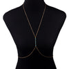 IngeSight.Z Boho Simple Copper Sequin Chain Necklace Body Chain for Women Sexy Summer Beach Bikini Harness Belly Chain Jewelry