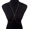 IngeSight.Z Boho Simple Copper Sequin Chain Necklace Body Chain for Women Sexy Summer Beach Bikini Harness Belly Chain Jewelry