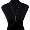 IngeSight.Z Boho Simple Copper Sequin Chain Necklace Body Chain for Women Sexy Summer Beach Bikini Harness Belly Chain Jewelry
