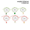 IngeSight.Z Christmas Theme Braided Rope Adjustable Bracelet for Women Pearl Snowflake Socks Christmas Tree Pendant Bracelets