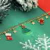 IngeSight.Z Christmas Tree Socks Bell Pendant Necklace Women Punk Gold Color Link Chain Star Choker Necklace Collar Xmas Gift