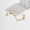IngeSight.Z Classic Imitation Pearl Beaded Bracelets For Women Simple Gold Color Cross Pendant Charm Friendship Hand Jewelry