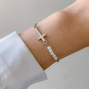 IngeSight.Z Classic Imitation Pearl Beaded Bracelets For Women Simple Gold Color Cross Pendant Charm Friendship Hand Jewelry