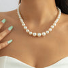 IngeSight.Z Classic Imitation Pearl Choker Necklace for Women  Rhinestone Clavicle Chain Necklace Wedding Party Gift 2022