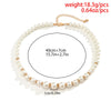 IngeSight.Z Classic Imitation Pearl Choker Necklace for Women  Rhinestone Clavicle Chain Necklace Wedding Party Gift 2022
