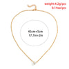 IngeSight.Z Classic Single Imitation Pearl Pendant Necklace for Women  Gold Color Clavicle Chain Wedding Party Jewelry