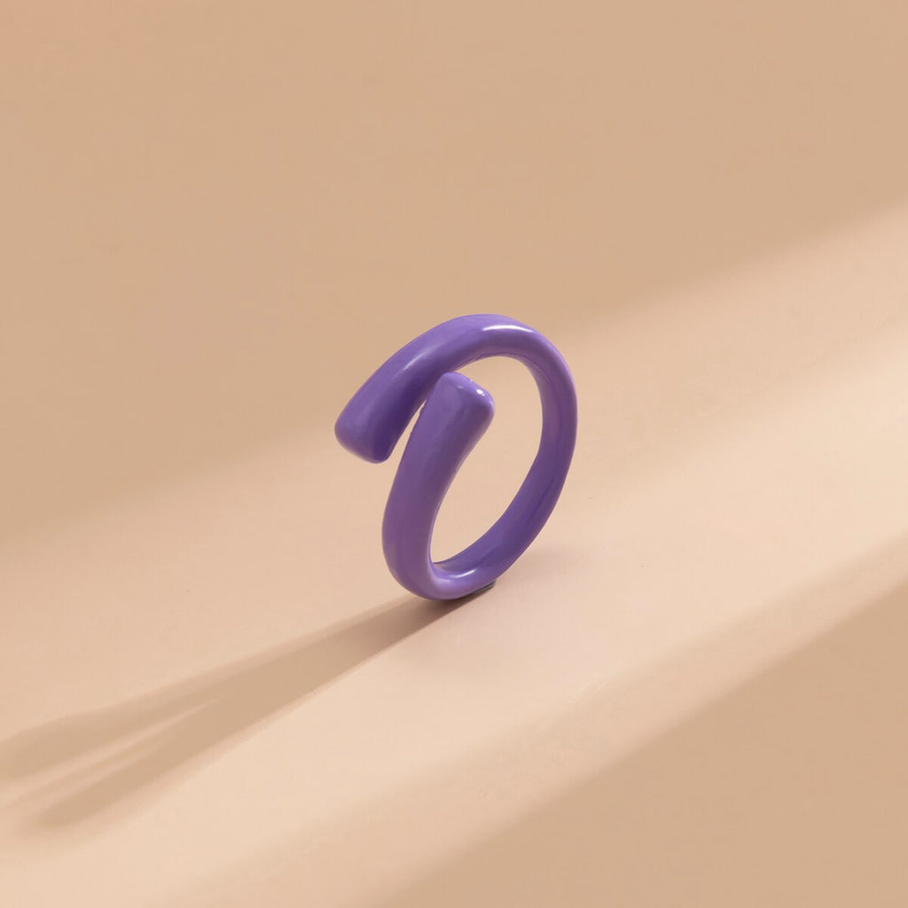 IngeSight.Z Colorful Geometric Irregular Metal Couple Knuckle Finger Rings Candy Color Women Open Rings Jewelry Accessories Gift