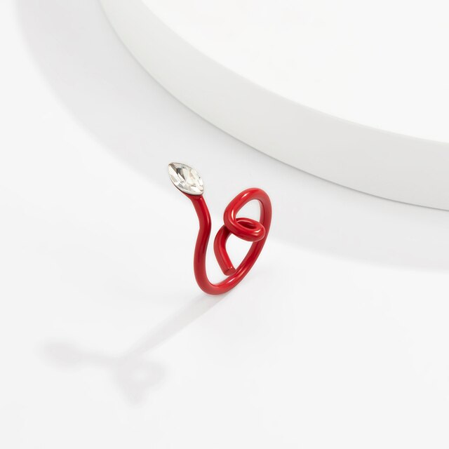 IngeSight.Z Colorful Geometric Irregular Metal Couple Knuckle Finger Rings Candy Color Women Open Rings Jewelry Accessories Gift