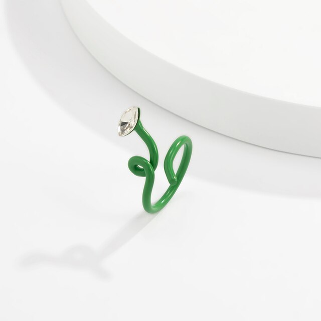 IngeSight.Z Colorful Geometric Irregular Metal Couple Knuckle Finger Rings Candy Color Women Open Rings Jewelry Accessories Gift