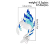 IngeSight.Z Creatived Blue Painted Elf Ear Cuffs for Women Trendy Metal Fish Animal Clip on Earrings Fairy Wings Earrings