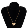 IngeSight.Z Cute Big Love Heart Pendant Necklaces Simple Thin Snake Chain Choker Necklaces Collar for Women Neck Jewelry Wedding