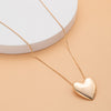 IngeSight.Z Cute Big Love Heart Pendant Necklaces Simple Thin Snake Chain Choker Necklaces Collar for Women Neck Jewelry Wedding