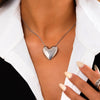IngeSight.Z Cute Big Love Heart Pendant Necklaces Simple Thin Snake Chain Choker Necklaces Collar for Women Neck Jewelry Wedding