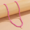 IngeSight.Z Cute Rainbow Colorful Love Heart Pendant Necklace Kpop Seed Beaded Short Choker Necklaces Collar for Women Jewelry