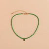 IngeSight.Z Cute Rainbow Colorful Love Heart Pendant Necklace Kpop Seed Beaded Short Choker Necklaces Collar for Women Jewelry