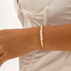 IngeSight.Z  Elegant Asymmetrical Pearl Chain Bracelet for Women Punk Gold Color Wedding Bridal Charm  Hand Chain Jewelry Gift