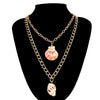 IngeSight.Z Exaggerate Big Shell Conch Pendant Double Layer Necklace for Women Boemian Summer Beach Gold Color Chocker Necklace