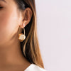 IngeSight.Z Exaggerated CCB Plastic Ball Bead  Hoop Earrings For women Punk Gold Color Geometric Big Round Circle Earrings Gift