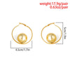 IngeSight.Z Exaggerated CCB Plastic Ball Bead  Hoop Earrings For women Punk Gold Color Geometric Big Round Circle Earrings Gift