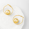 IngeSight.Z Exaggerated CCB Plastic Ball Bead  Hoop Earrings For women Punk Gold Color Geometric Big Round Circle Earrings Gift