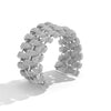 IngeSight.Z Exaggerated Woven Mesh Thick Bangle For Women Charm Gold Color Opening Cuff Adjustable Bracelet Party Wedding