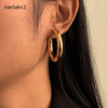 IngeSight.Z CCB Plastic Geometric Round Circle Hoop Earrings Punk Small Loop Earrings for Women Girls Party Jewelry Gift