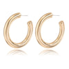 IngeSight.Z CCB Plastic Geometric Round Circle Hoop Earrings Punk Small Loop Earrings for Women Girls Party Jewelry Gift