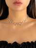 IngeSight.Z Gothic Metal Hollow Heart Choker Necklace for Women Korean Silver Color Clavicle Chain Collier Jewelry 2022