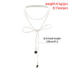 IngeSight.Z Gothic White Long Velvet Bowknot Heart Pendant Necklace for Women Korea Charm Flannel Choker Collar Jewelry
