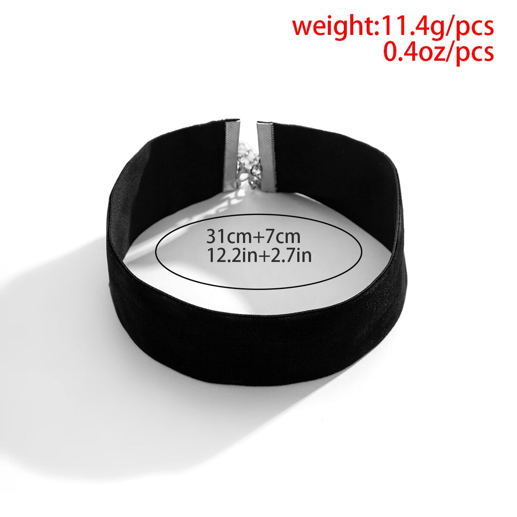 IngeSight.Z Gothic Wide Black Velvet Choker Necklace For Women Sexy Punk  Short Neck Colar Accessories Party Jewelry Gift 2022