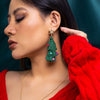 IngeSight.Z Green Christmas Tree Long Tassel Earrings For Women Christmas Party Snowflake Peal DropEarrings Festival Jewelry